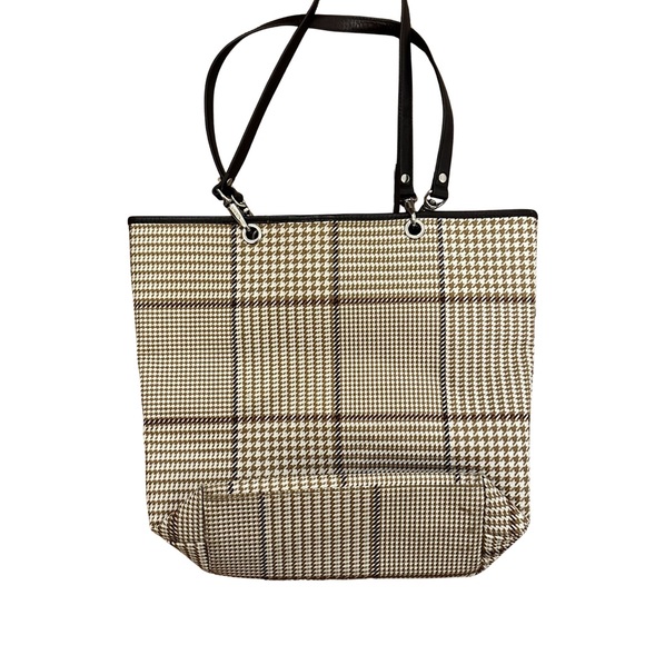 Ralph Lauren Houndstooth Tote Purse Bag - Picture 2 of 6